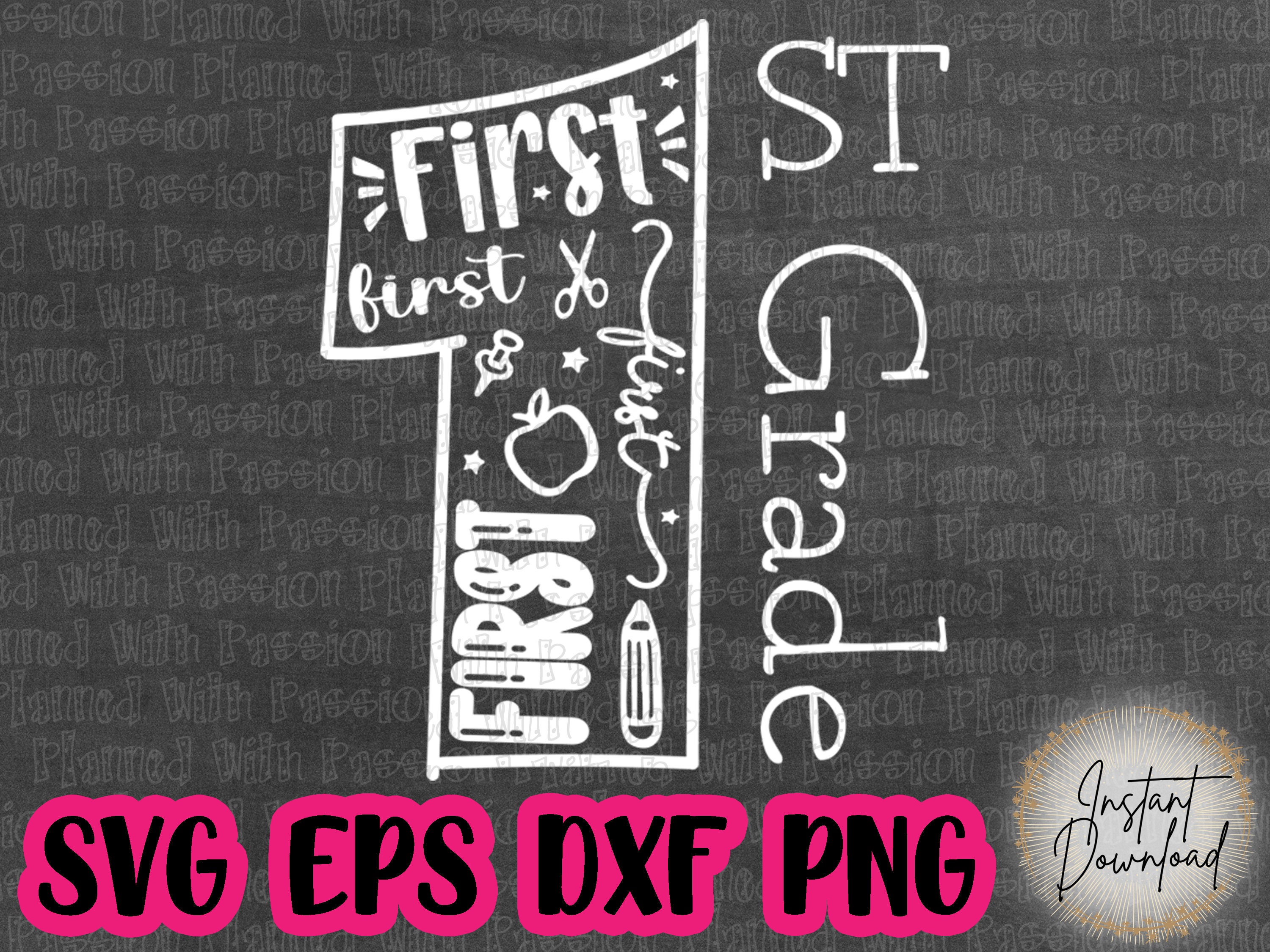 First Grade SVG | Back to School SVG | 1st Grade Shirt | First Day of ...