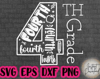 Fourth Grade Svg Etsy Fourth Grade Svg Etsy
