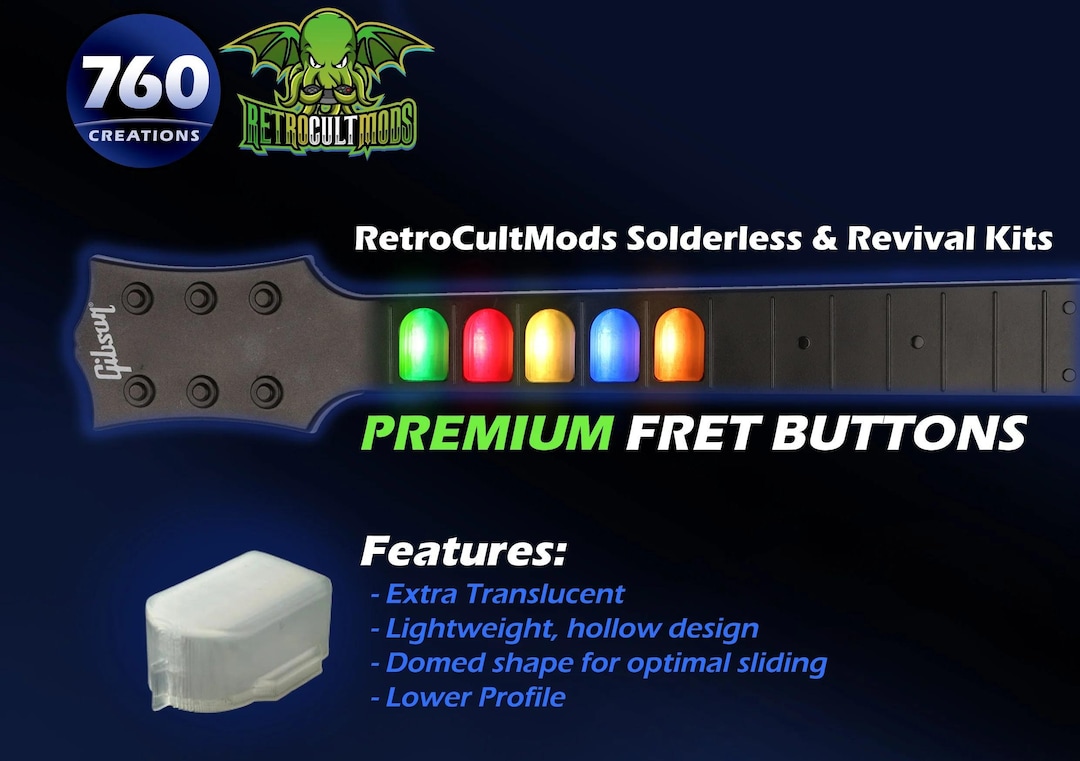 Integrum Retro Button Premium Fret Buttons for Retrocultmods Revival/solderless Kit - Etsy