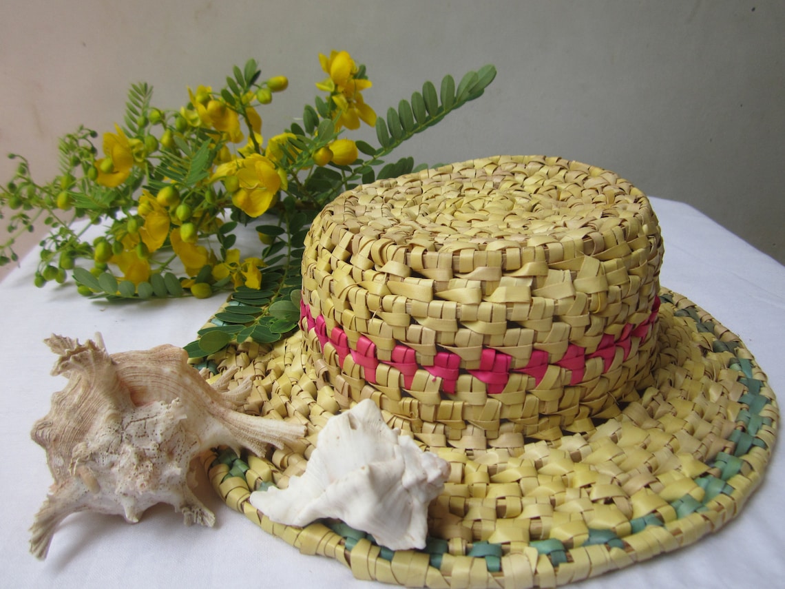 Handmade Woven Round Palm Leaves Hat for Men and Women From Etsy UK
