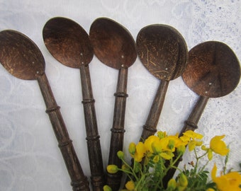 Sri Lankan Handmade Coconut Shell Spoon | Wooden Cooking Spoon | Kitchen Utensils | Eco-friendly Spoon | Kitchen  Utensils  | Not Varnished.