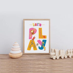 Let's Play Can citazione edificante sul progresso, decorazione motivazionale per la cameretta dei bambini, poster per bambini, arte murale ispiratrice per consulente scolastico