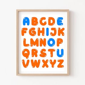 Citazione di progresso per bambini con alfabeto, decorazione motivazionale per l'asilo, poster per l'asilo nido, arte murale ispiratrice per consulente scolastico