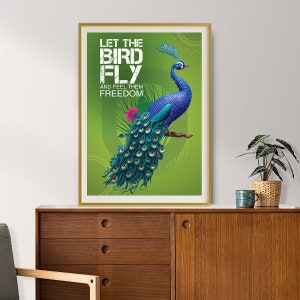 Peacock Wall art Peacock Wall art Print Peacock Wall art Digital Vintage Peacock Fine Art Print Living Room Decor Peacock Art Print
