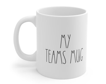 Teams-mugg Keramisk mugg 340 g | kontorsmugg för vän | Gåva till team | present till kontoret | Förlåt, jag var tystad