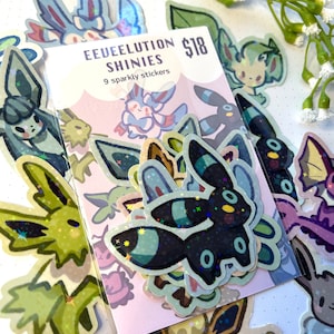 Shiny Elemental Creature sparkly Stickers