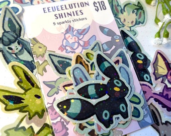 Shiny Elemental Creature sparkly Stickers