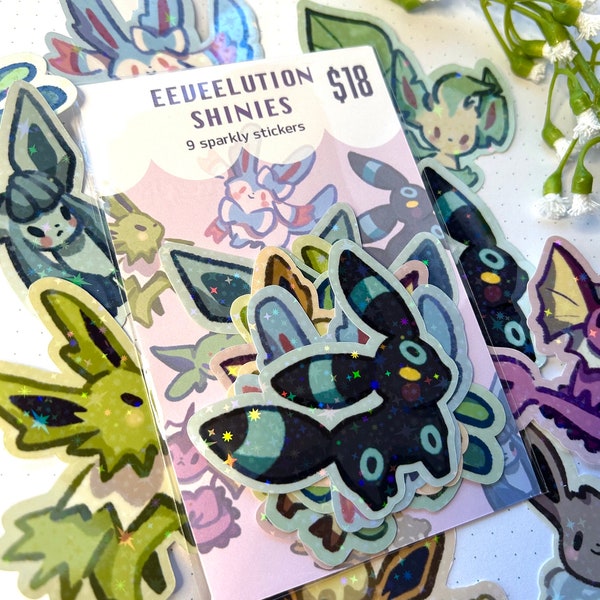 Shiny Elemental Creature sparkly Stickers