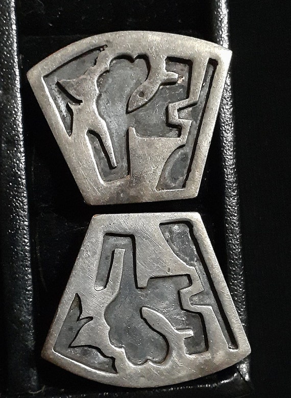 Sterling Silver Vintage Margrita Taxco cufflinks