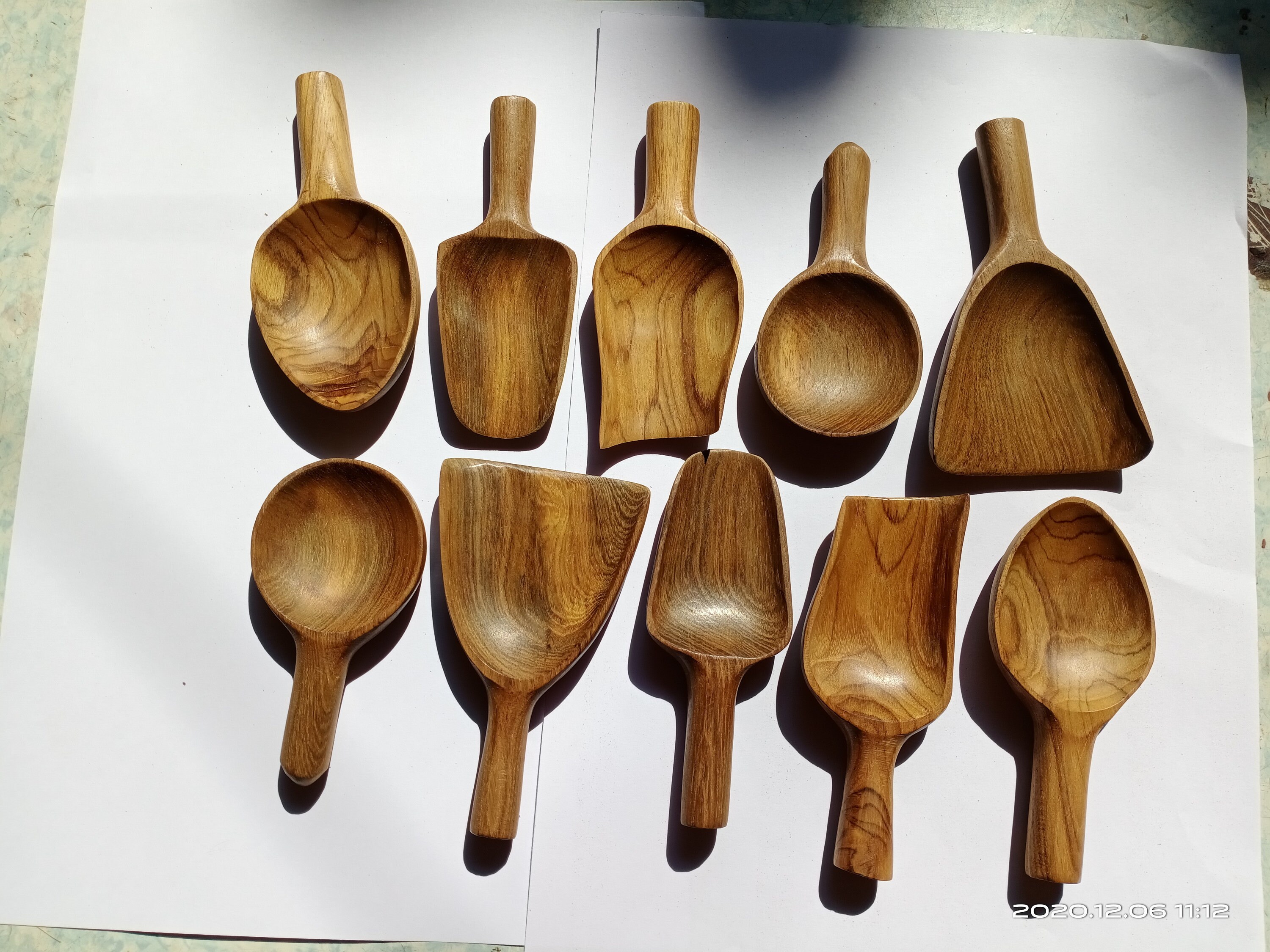 30pcs wooden mini scoop / handmade tiny scoop spoon / wooden Etsy