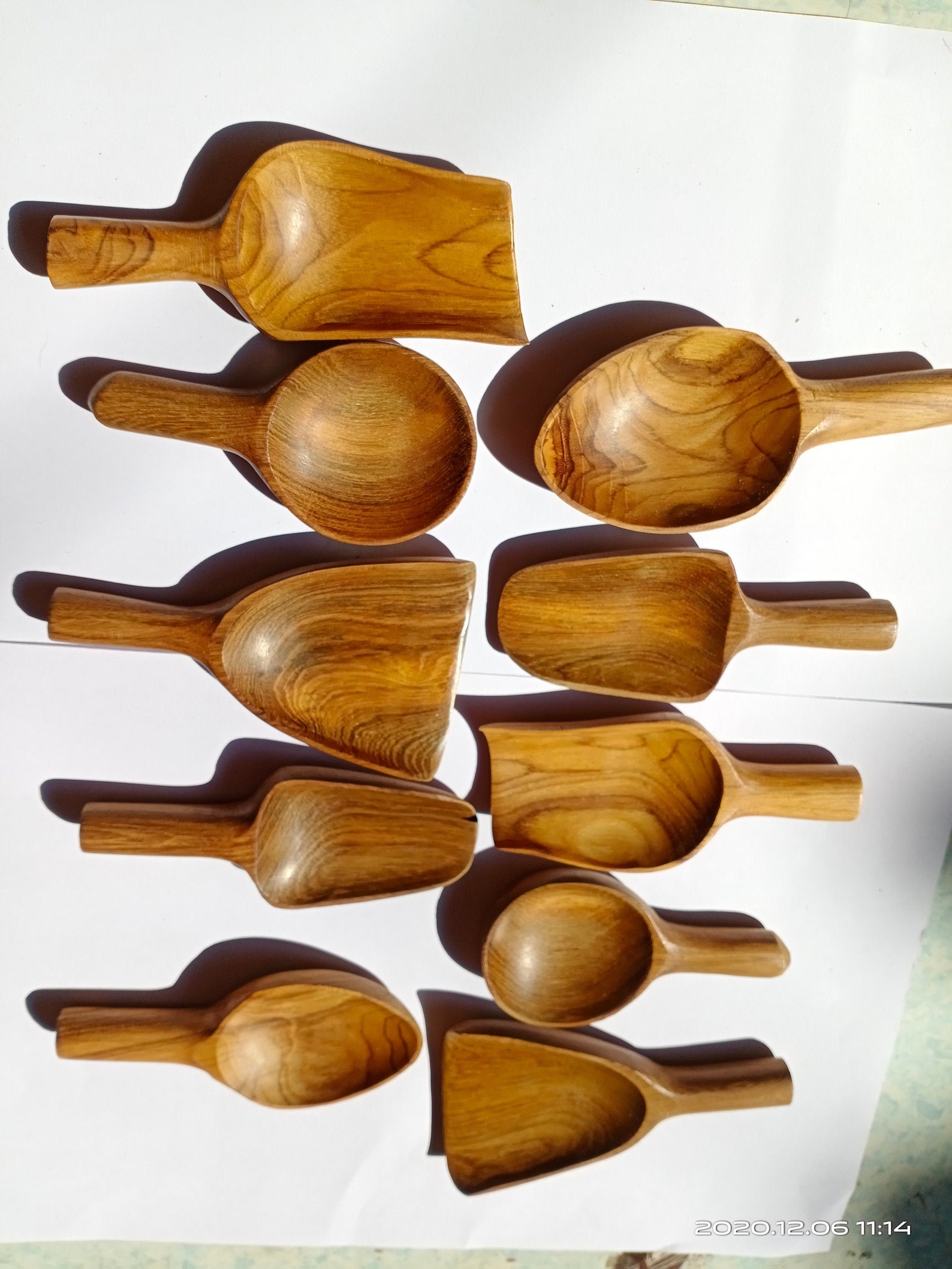 30pcs wooden mini scoop / handmade tiny scoop spoon / wooden Etsy