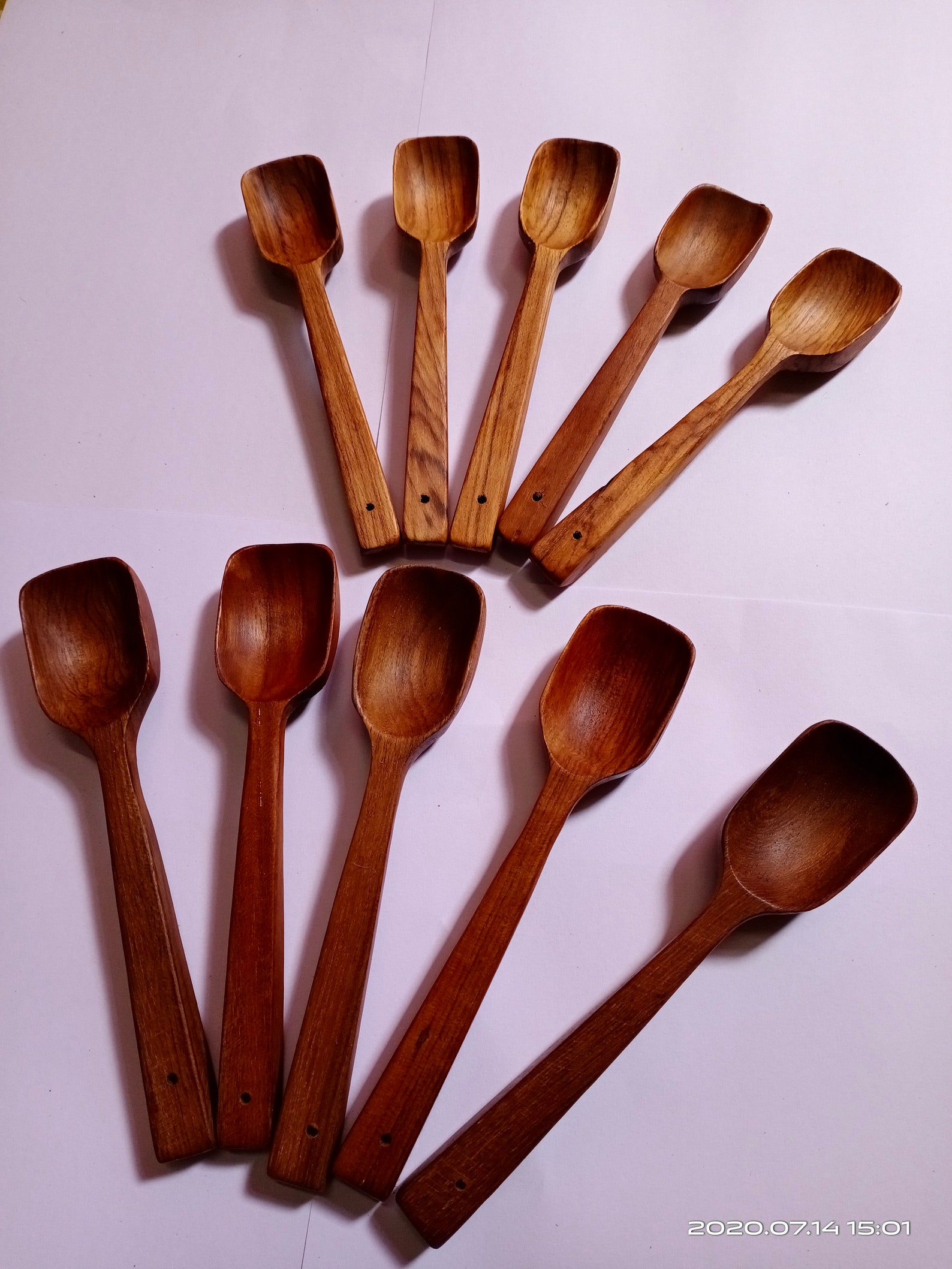 24peice of square spoon 100 indian wooden square spoon squre Etsy