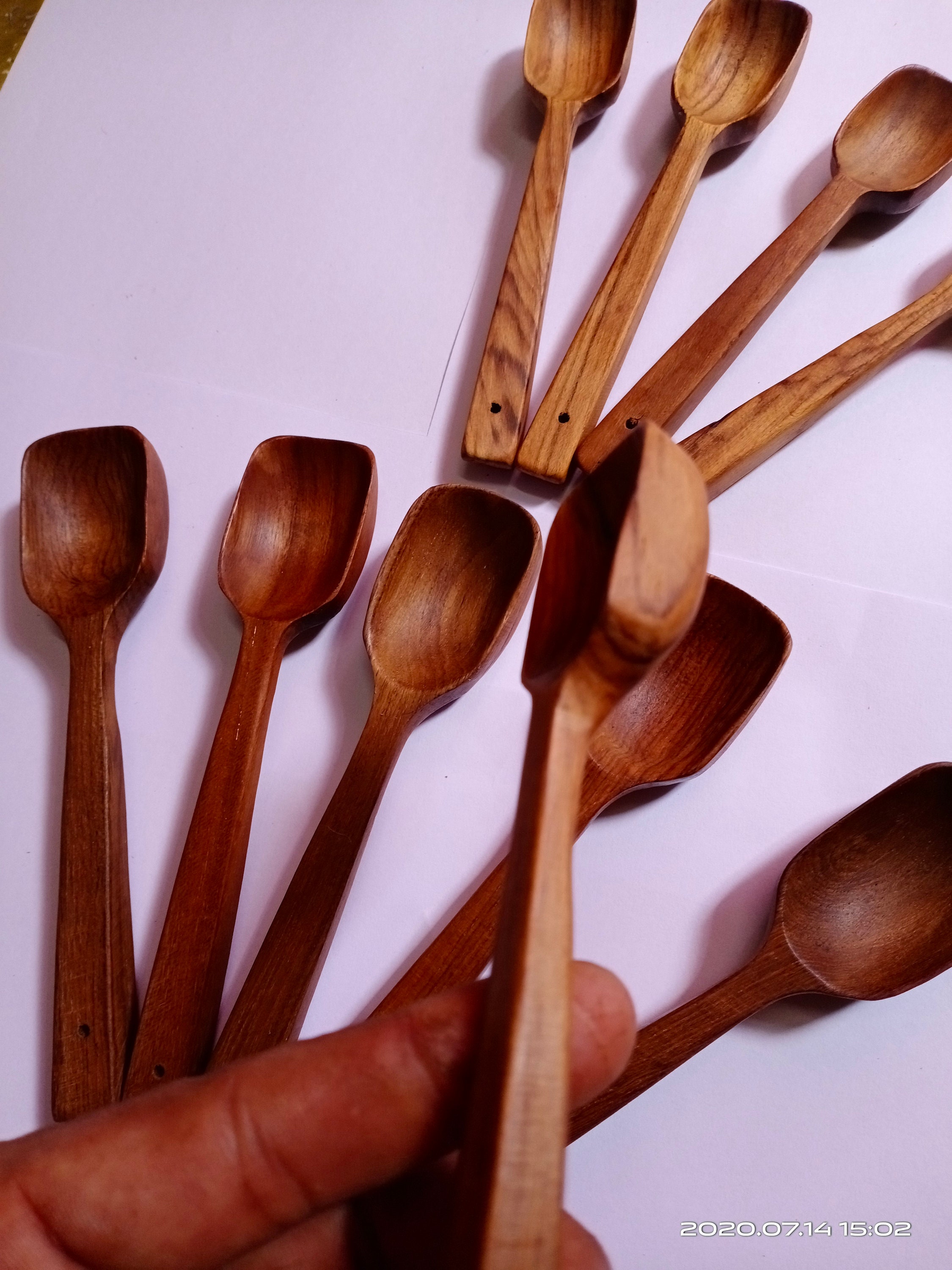 24peice of square spoon 100 indian wooden square spoon squre Etsy
