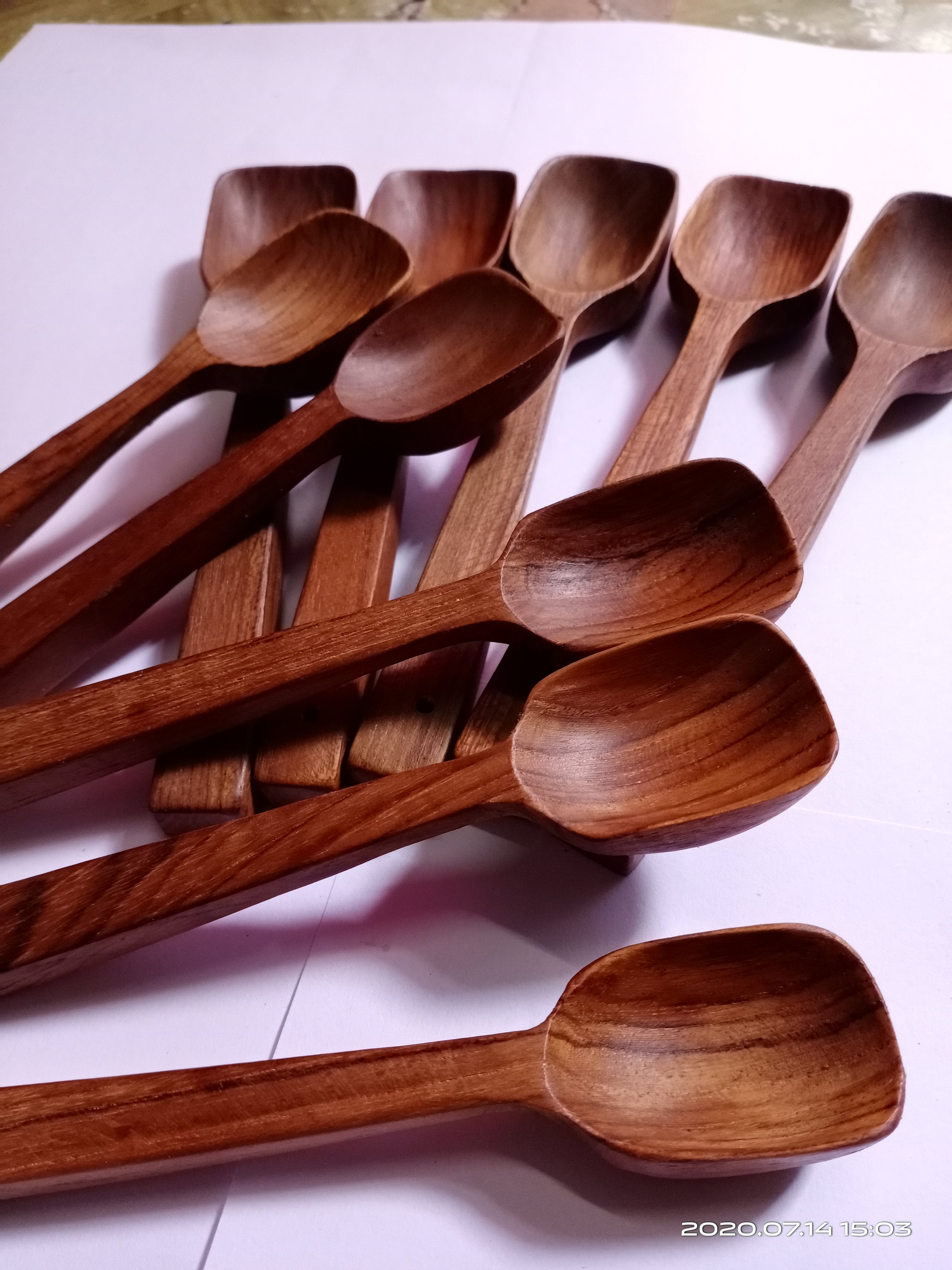 24peice of square spoon 100 indian wooden square spoon squre Etsy