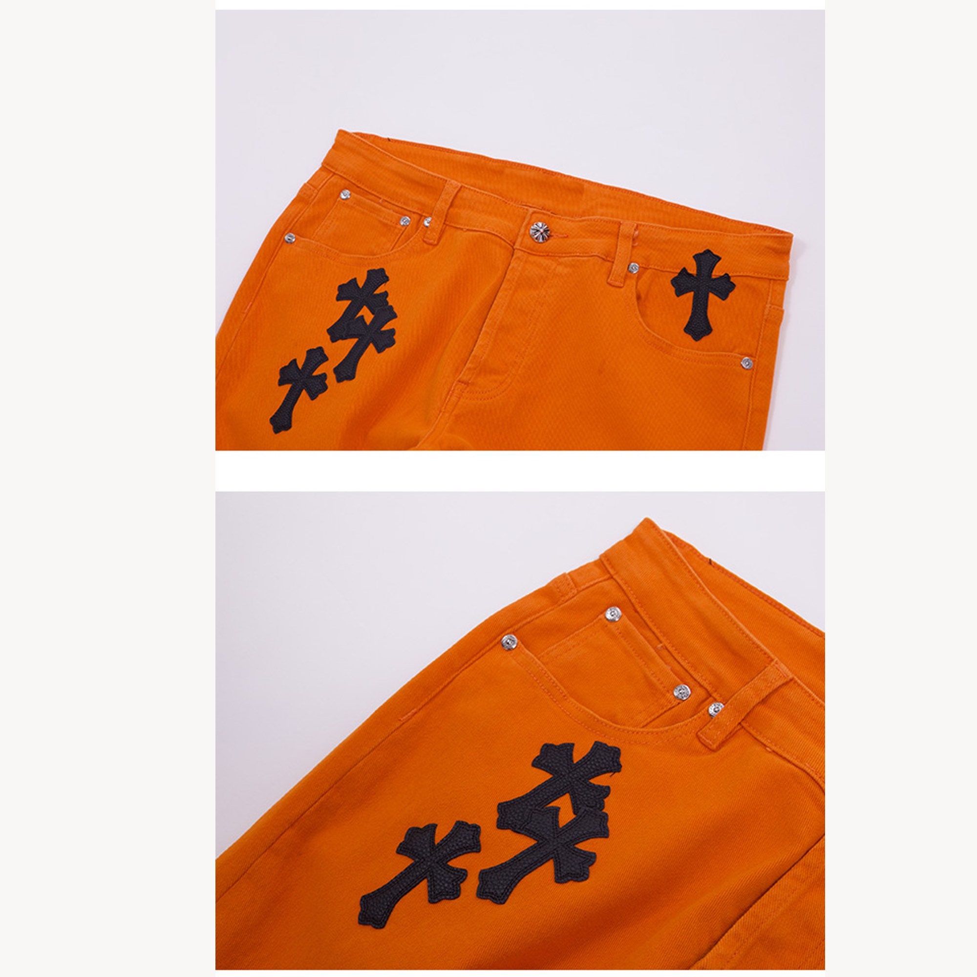 orange denim pants