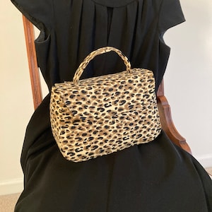 Bolso con estampado de guepardo, bolso, estampado animal