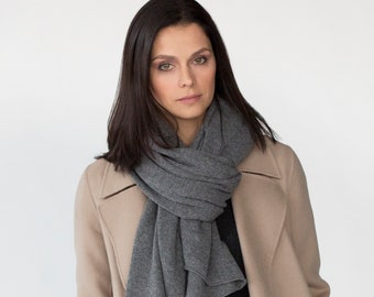 Cashmere scarf shawls and wraps in grey color -  Pashmina shawl -  Women's cashmere wrap