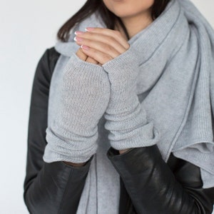 Cashmere Fingerless Gloves for Woman - Half Finger Gloves for Winter