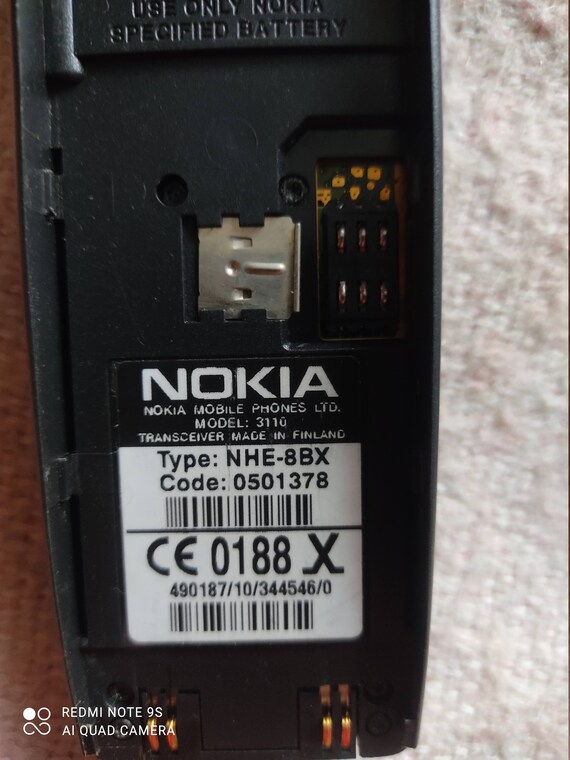 Nokia 3110 Noir Original - Téléphone Portable NHE-8 Avec Chargeur Voiture Mercedes - Neuf