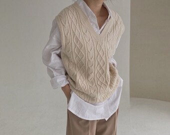 tan sweater vest womens