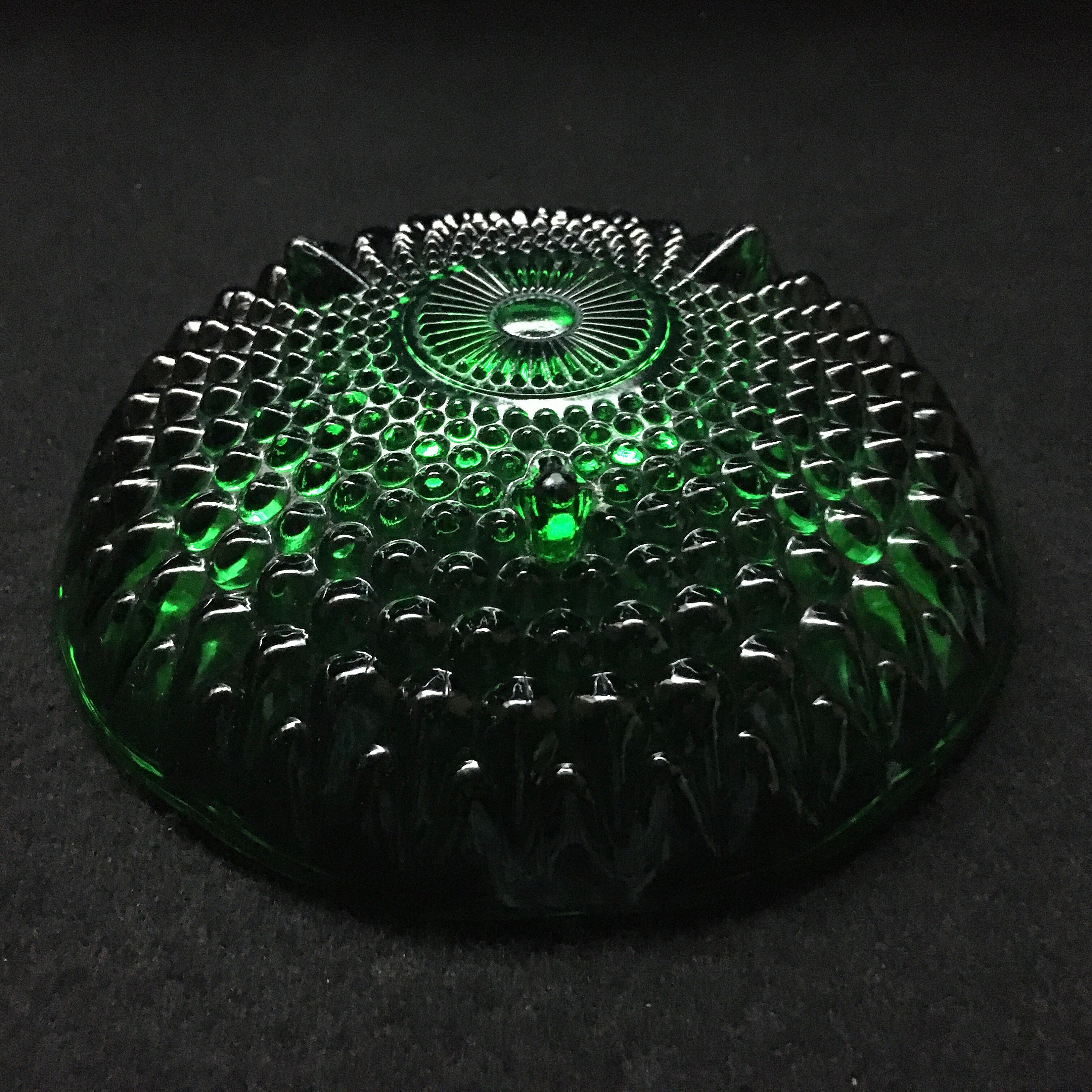 Green Depression Glass Candy Dish made by Fostoria. Etsy