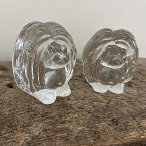 Glass Troll Pair by Bergdala Glasbruk, Sweden 1970 - Handcrafted Swedish Glass Figurines