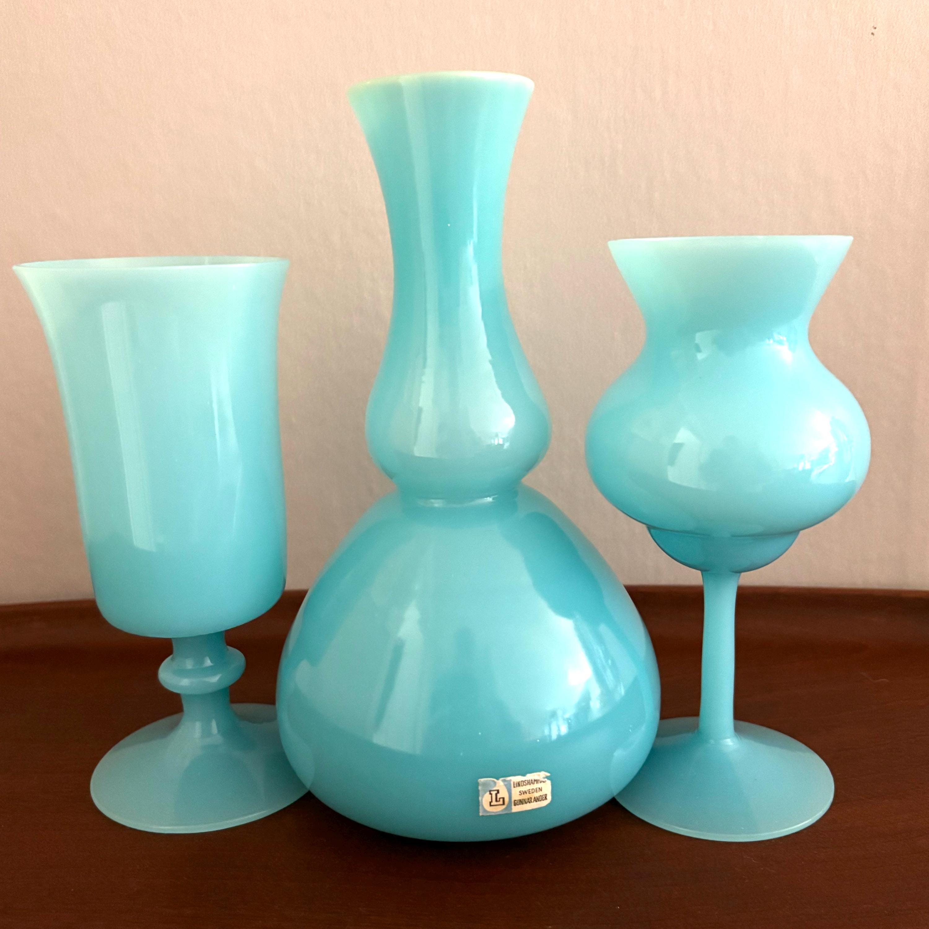 Vase Bouteille En Verre Suédois – ENERYDA GLASBRUK – Vintage 1960 – 40 Cm