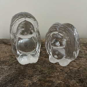 Glass Troll Pair by Bergdala Glasbruk, Sweden 1970 - Handcrafted Swedish Glass Figurines