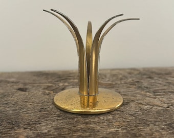 Castiçal de latão vintage, Suécia, década de 1960 | Moderno de meados do século | Design escandinavo