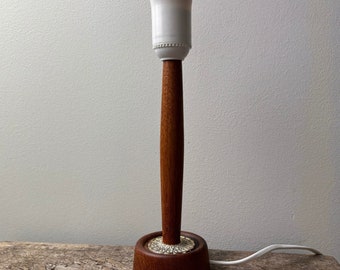 Table lamp, teak and brass, Sweden 1940