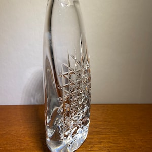 Orrefors Crystal Vase Design Ingeborg Lundin | Mcm | Mid Century Modern