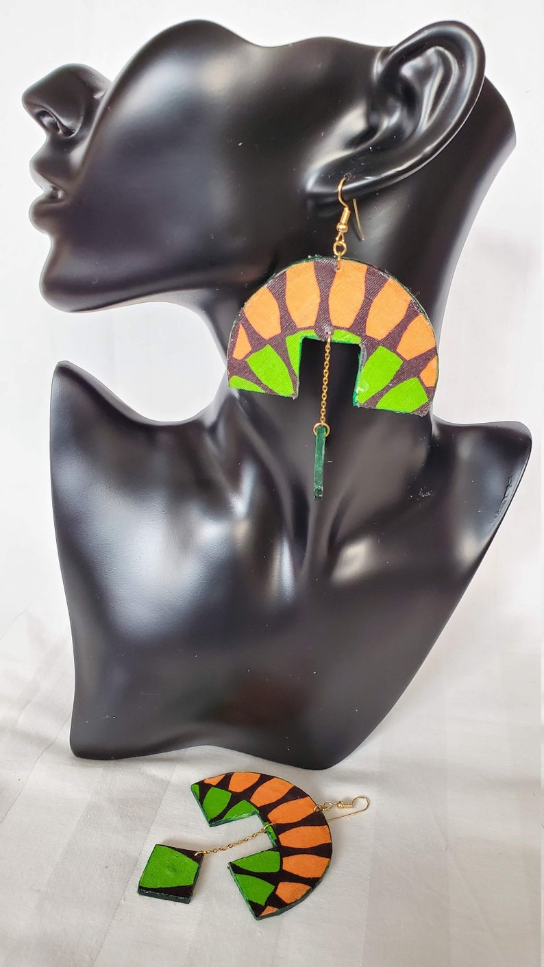Wax fabric Beautiful Escape earrings