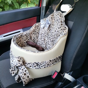 Car Seat For Dog Leopard Puppy Autogamak For Mini Dog With Enimal Print Car Seat For York Chihuahua Toy Terrier Spitz  Car seat  mini puppy