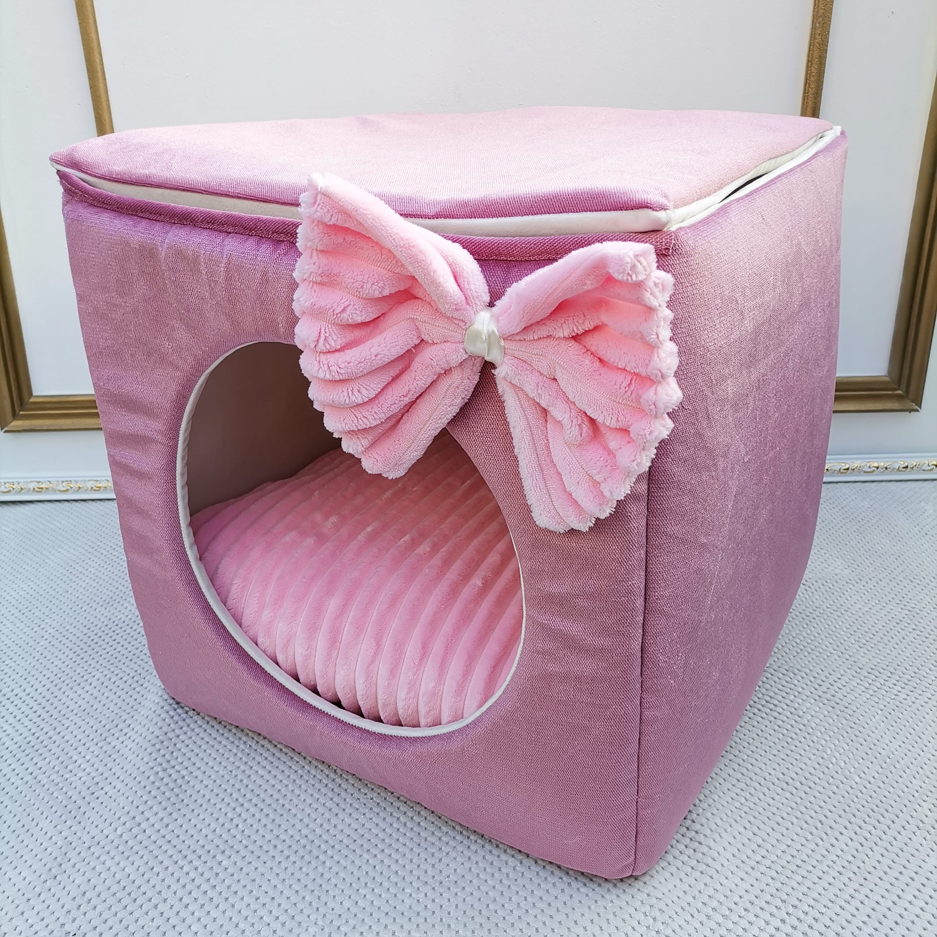 Pink House for a Puppy a Dog. Pink Pet Kennel Puppy Bed Cat Etsy UK