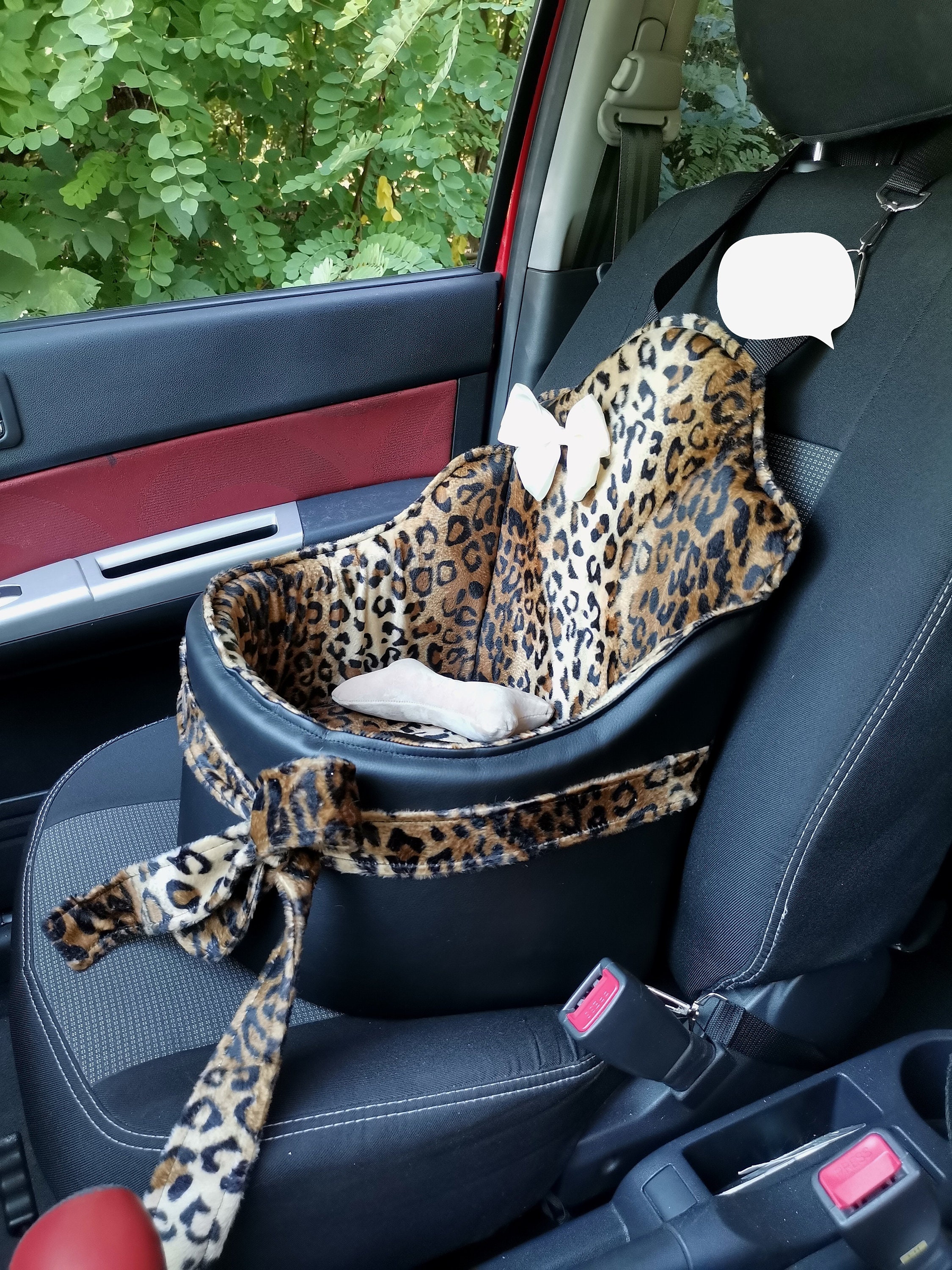 Bunt Gestreifter Universal-Autositzbezug Mit Leopardenmuster – Ganzjährig  Haltbar