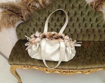 夏用レースキャリーバッグ 小型犬用 愛犬ママへのギフト ロマンチック