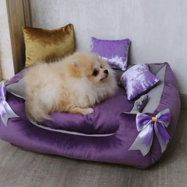 Purple Dog Bed Etsy
