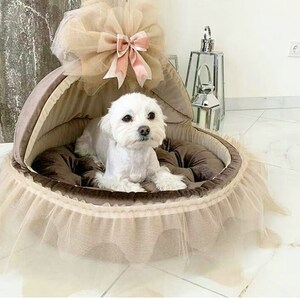 Bed for Dog Mini Pet Furniture Princess House, Pet Cradle, Small Dog ...