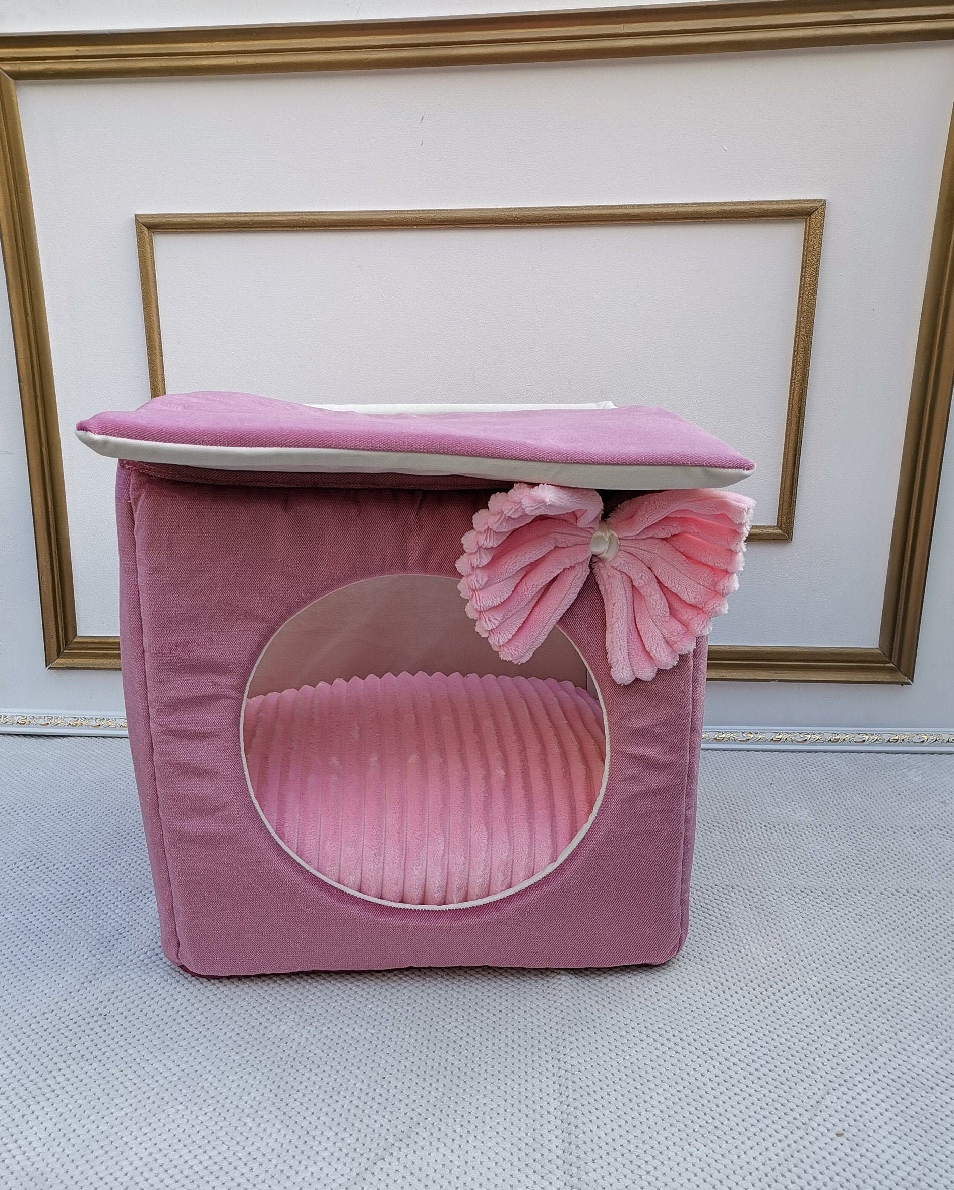 Pink House for a Puppy a Dog. Pink Pet Kennel Puppy Bed Cat Etsy UK