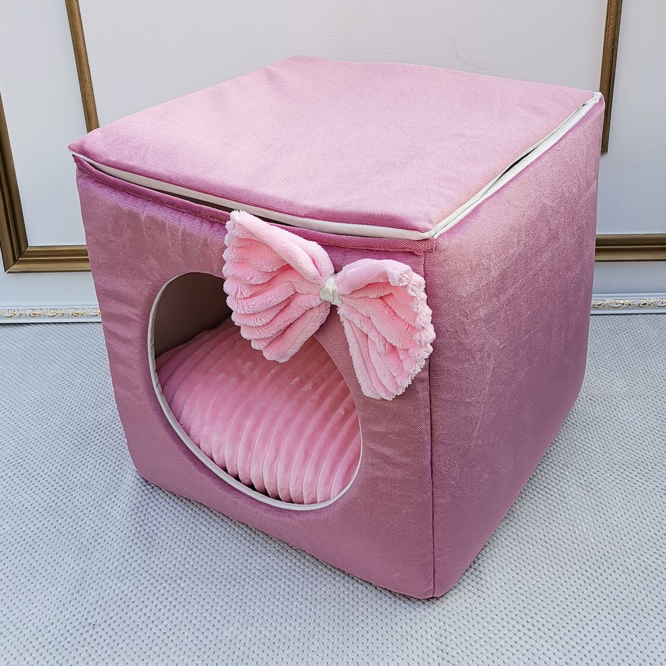 Pink House for a Puppy a Dog. Pink Pet Kennel Puppy Bed Cat Etsy UK