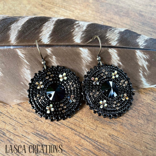 Beaded Statement Earrings Etsy