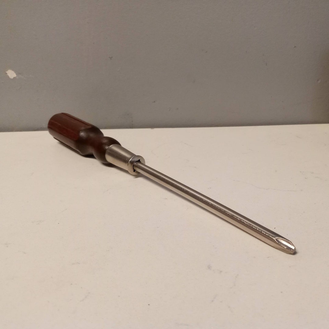 Vintage Stanley Screwdriver 64273 Wood Handle Etsy