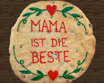 Dein Text auf einem Keks, 30cm, Personalisierter Keks, Geschenk für Mutter Vater Kinder, Geburtstag, Hochzeit, Liebe, Weihnachten, Nikolaus