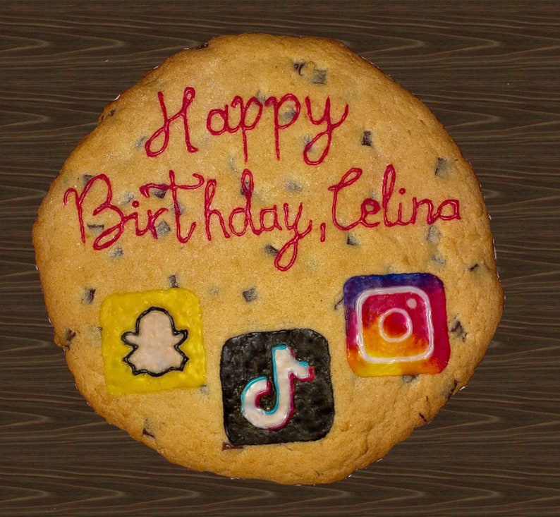 Dein Motiv auf einem Keks, Personalisierte Giant Cookies 30cm, Geschenkidee zum Geburtstag, Muttertag, Vatertag, Firmen,Ehe, Hochzeit,Paare Bild 2