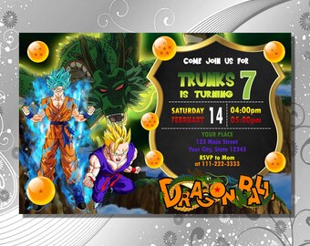 Dragon Ball Z Invitations Etsy Dragon Ball Z Invitations Etsy