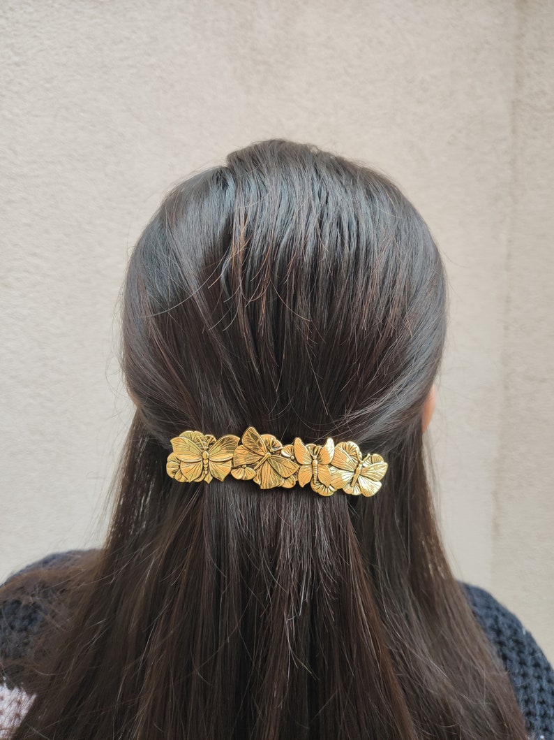 Barrette cheveux Doré