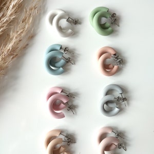 Handgemachte Pastell-Clay-Clay-Ohrringe aus Polymer-Ton: Anti-allergisch