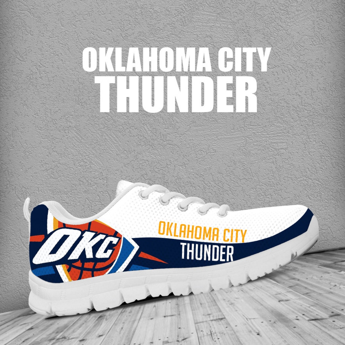 Oklahoma City Thunder Custom Sneaker Basketball Shoes Etsy