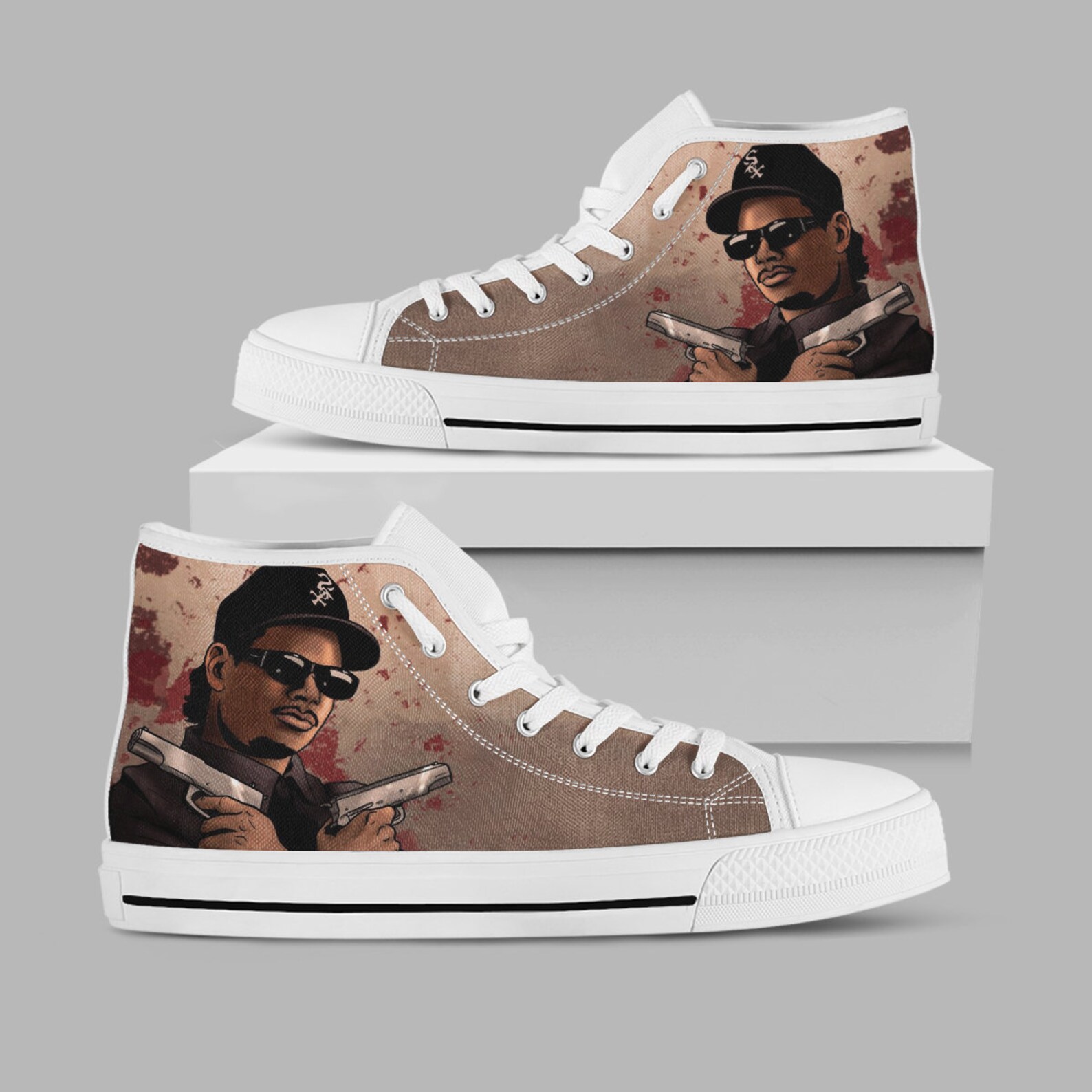 EazyE Fashion Hightop Rapper Hightop Rap Shoes Chaussures Etsy