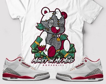 New M O M M Graphic To Match Jordan 3 Cardinal Red T Shirt Etsy